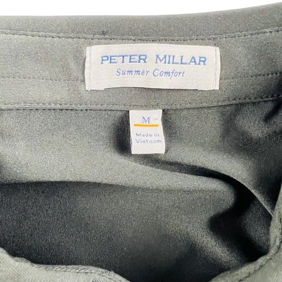 NWT Peter Millar Summer Comfort Black Short Sleeve Stretch Golf Polo Size Medium - Picture 4 of 8